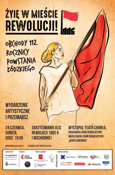 plakat powstanie łódzkie 1905-2017